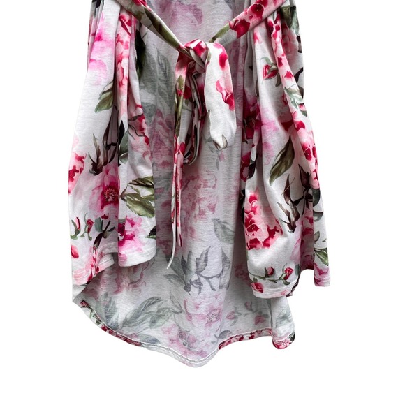 Show Me Your Mumu Floral Brie Robe Kimono Style Pink White OS - Picture 8 of 16